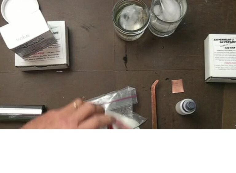 David Lee Smith demonstrating silversmithing workspace setup at workbench
