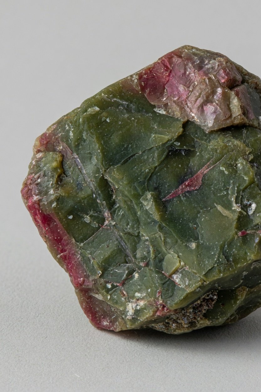 Raw Alexandrite showing natural color