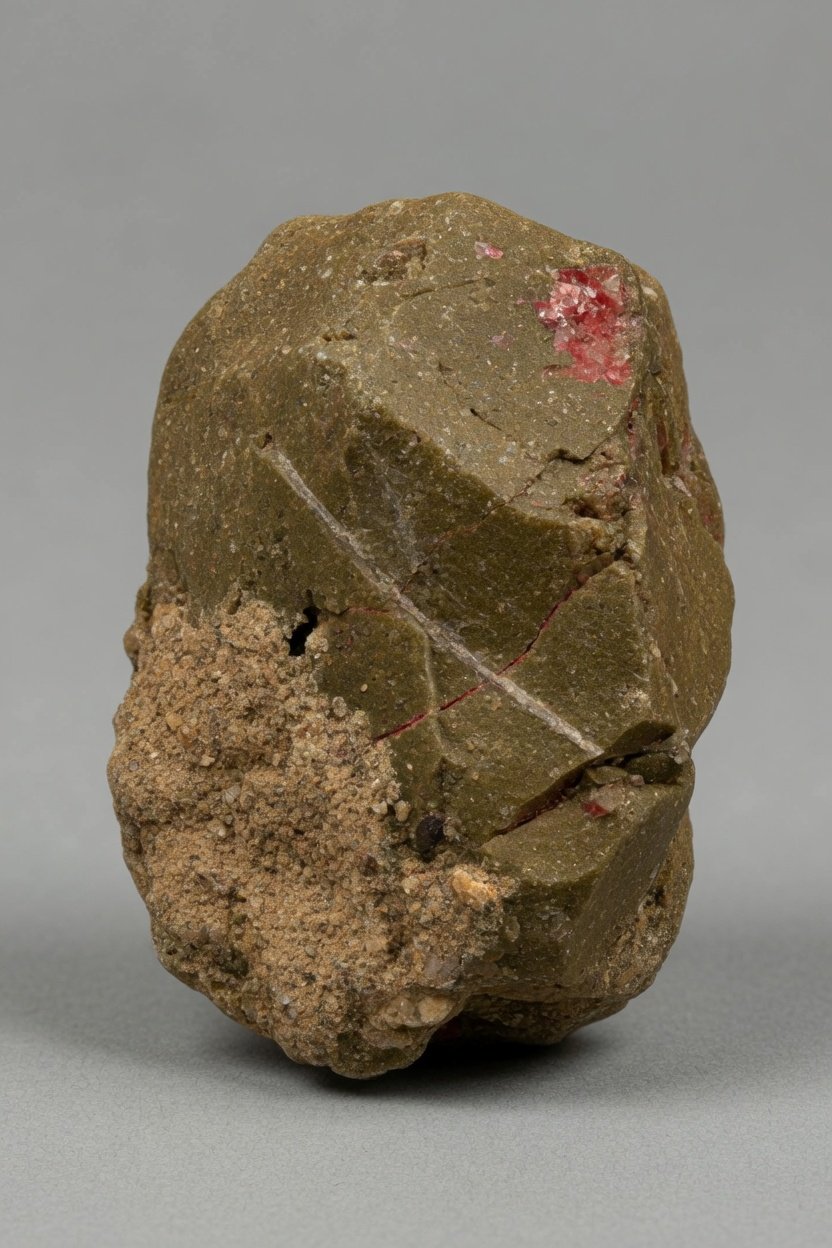 Raw andalusite specimen showing natural matrix and pleochroic flashes