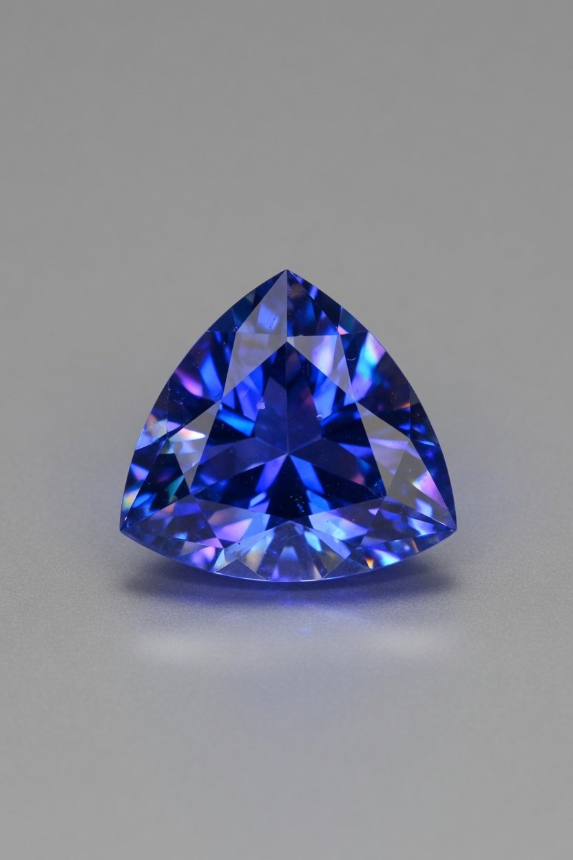 Faceted loose benitoite gemstone