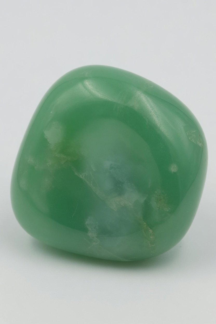 Tumbled freeform chrysoprase with rich translucent green