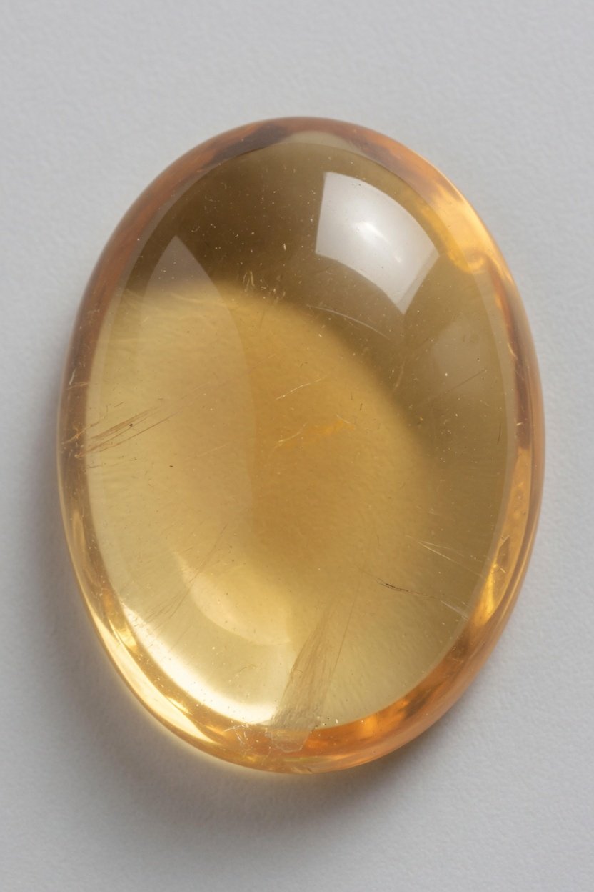 Tumbled citrine freeform stone golden and translucent