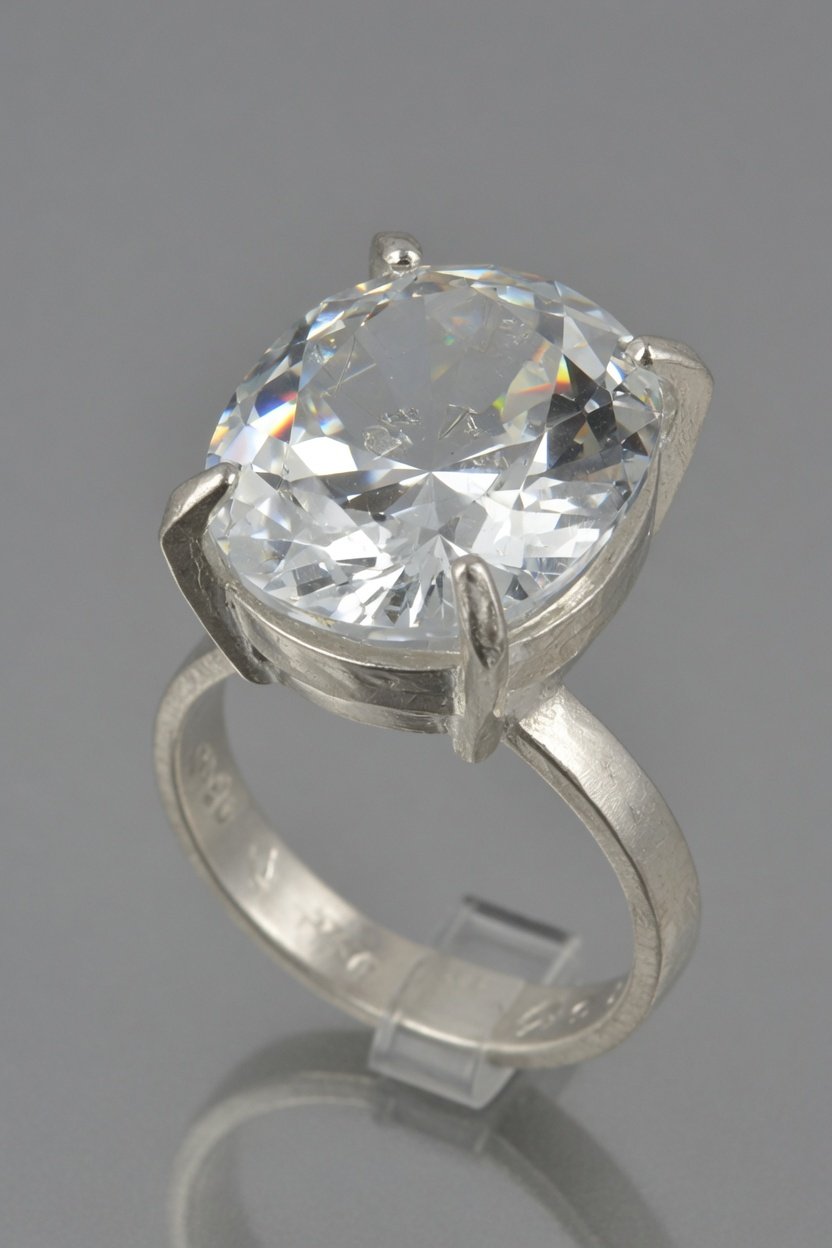 Phenakite in silver ring