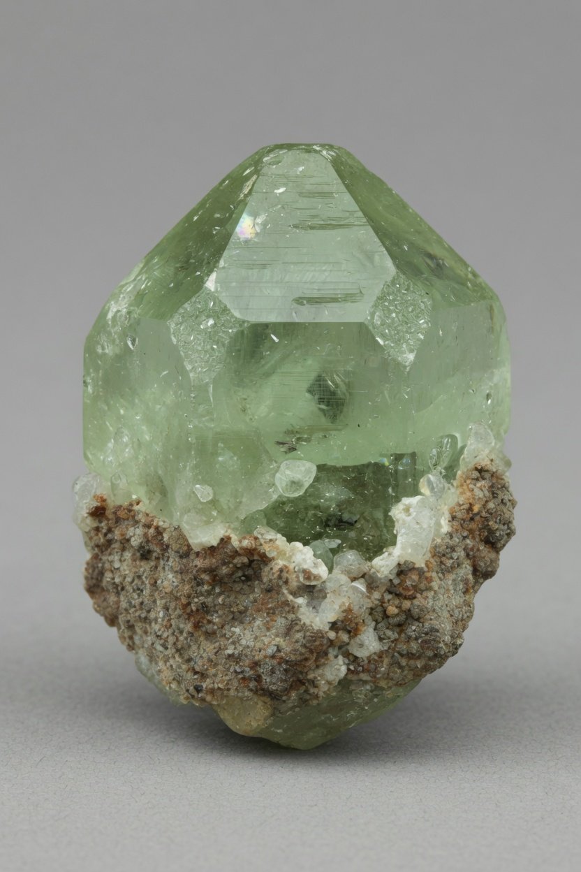 Raw Prasiolite showing natural color