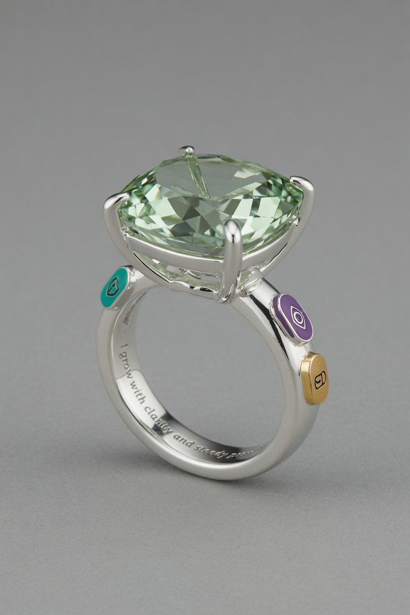 Sterling silver Prasiolite jewelry