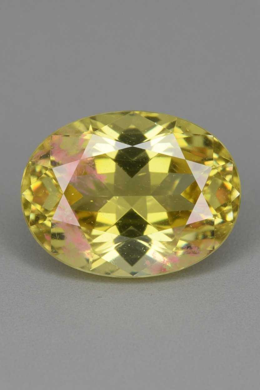 Faceted yellow scapolite gemstone