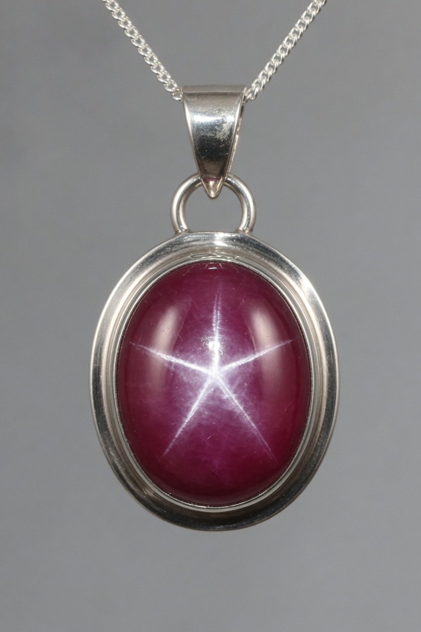 Sterling silver Star Ruby jewelry