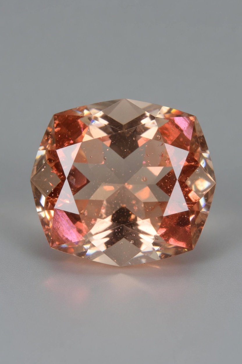 Faceted Oregon Sunstone loose stone with red schiller