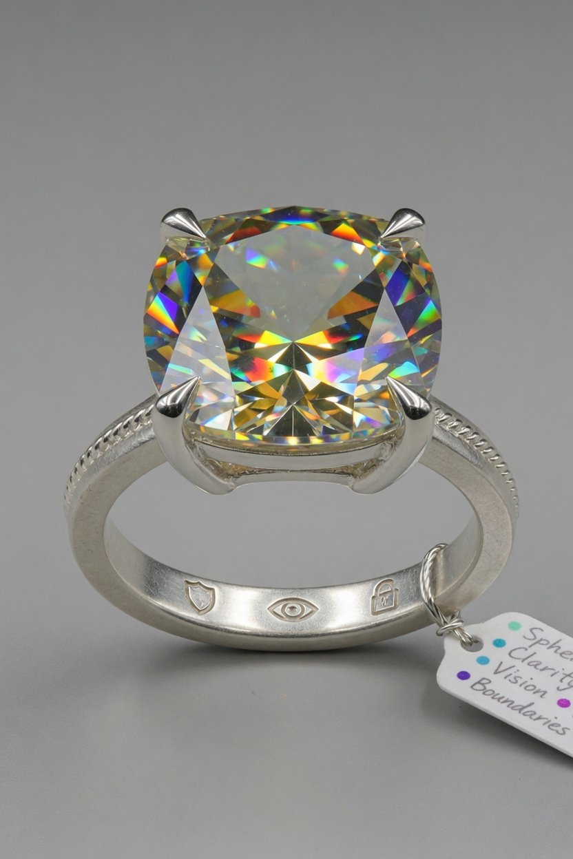 Sphene in sterling silver Contemporary Prong Ring