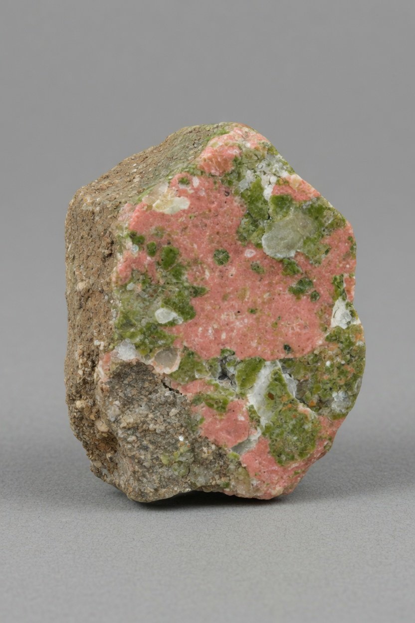 Raw Unakite showing natural color