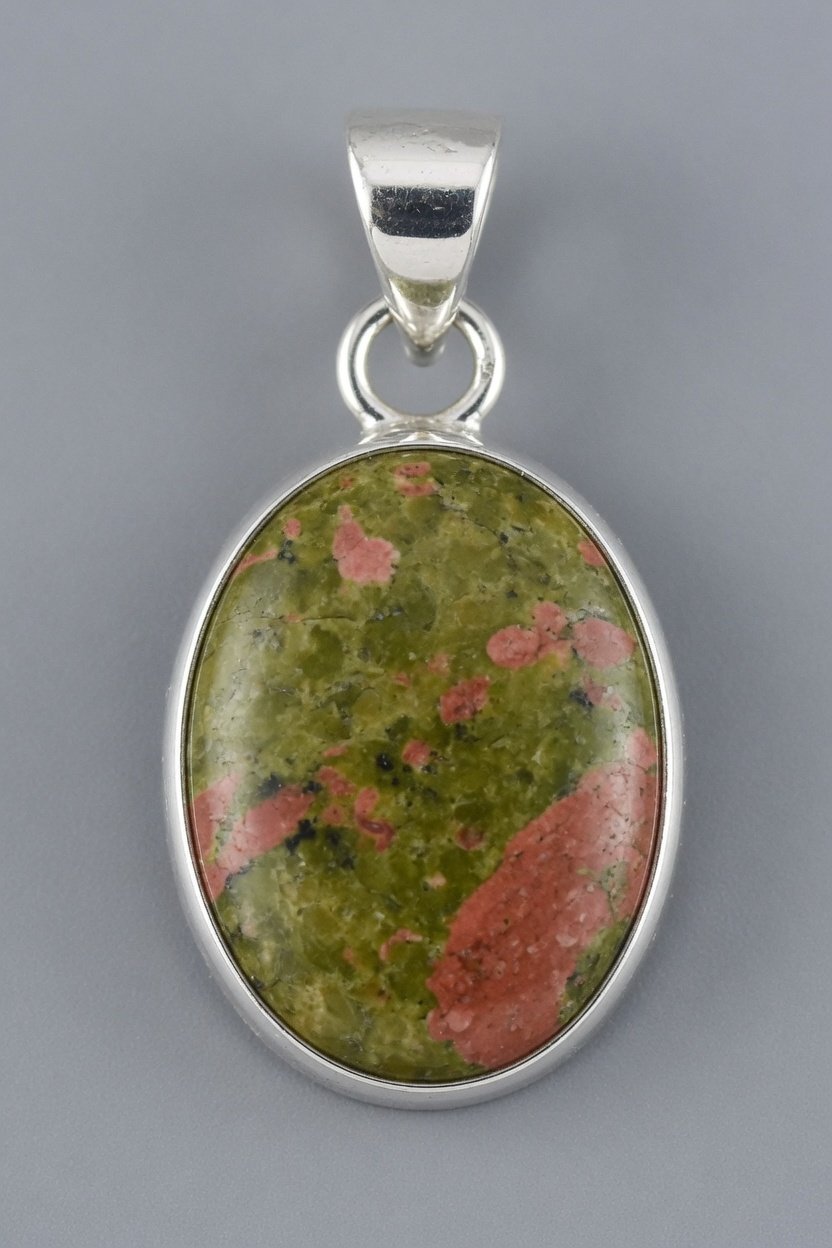 Sterling silver Unakite jewelry