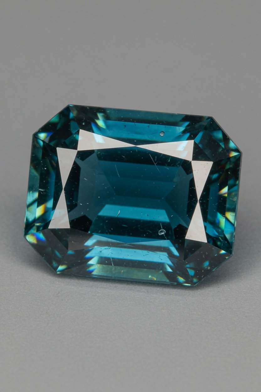 Polished faceted Indicolite (Blue Tourmaline) loose stone