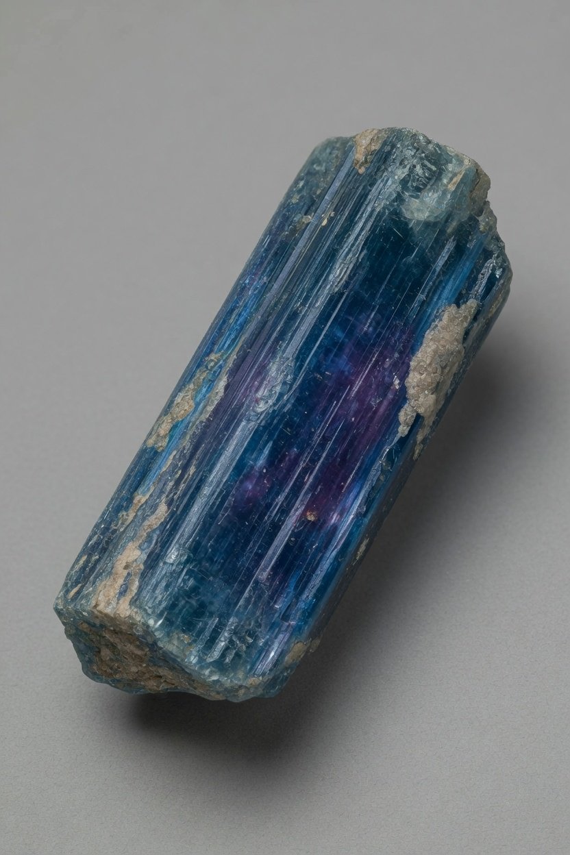 Raw rough Indicolite (Blue Tourmaline) specimen with natural matrix