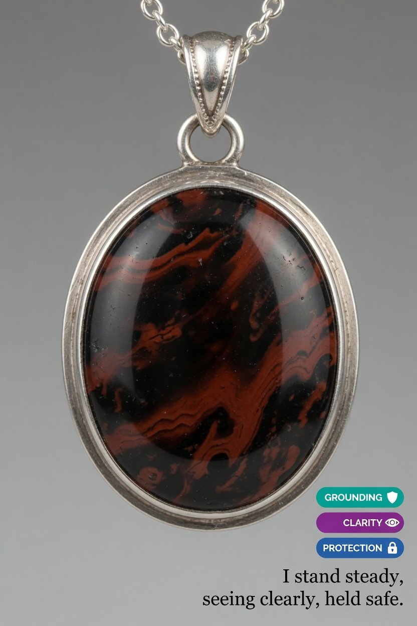Sterling silver Mahogany Obsidian jewelry