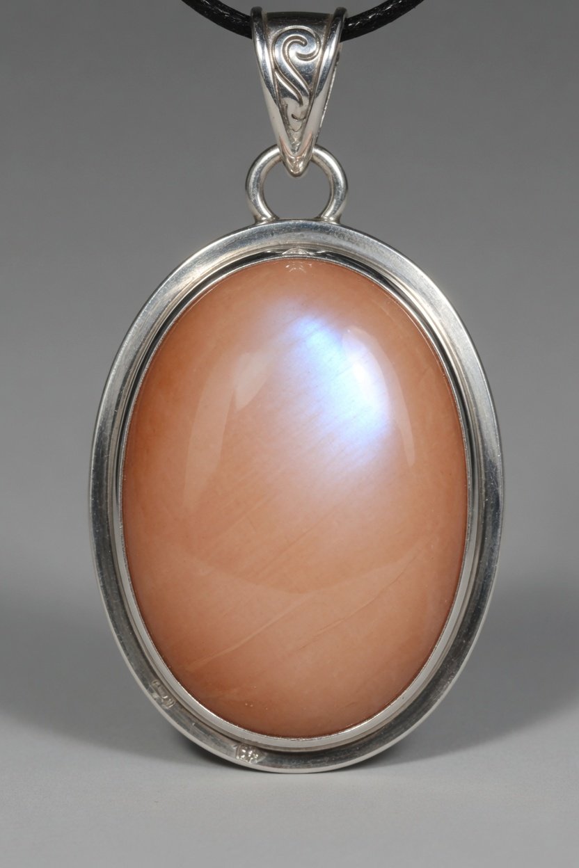 Sterling silver Peach Moonstone jewelry