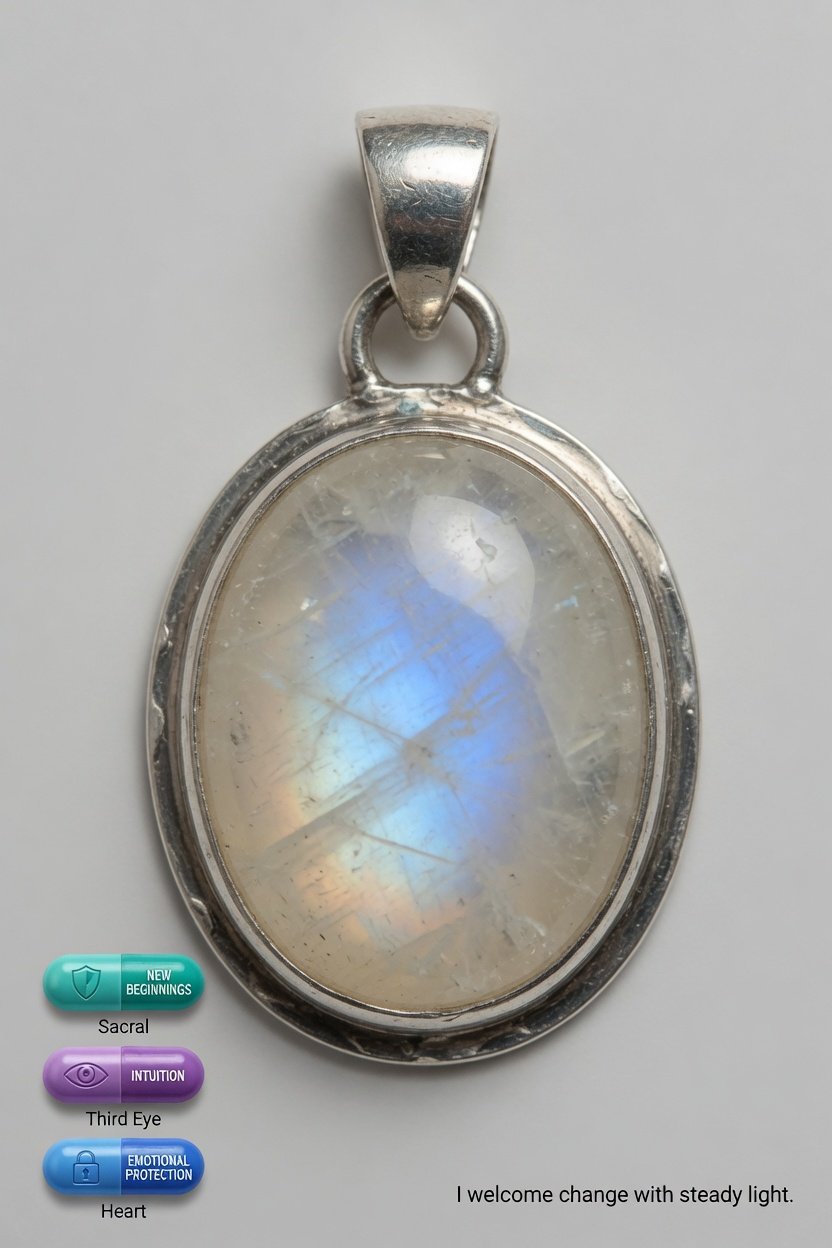 Sterling silver Rainbow Moonstone jewelry