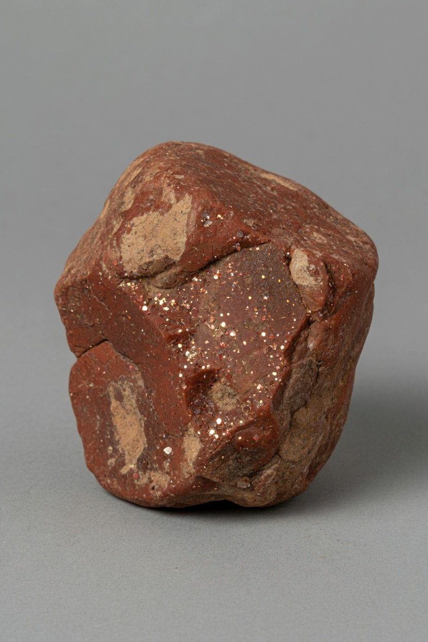 Raw Red Aventurine rough specimen with natural matrix