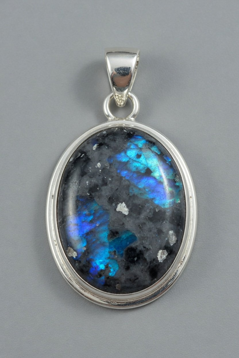 Sterling silver Larvikite jewelry